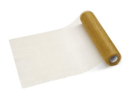 Zlatá stolová šerpa ze síťoviny, 36 cm x 9 m