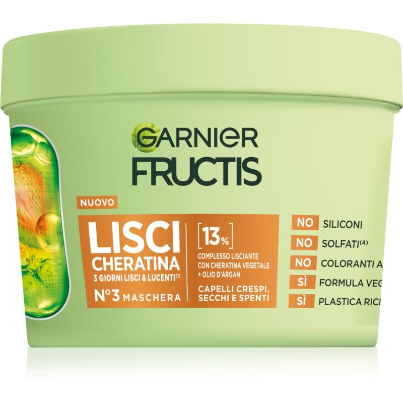 Garnier Fructis Lisci Cheratina vyživující maska na vlasy pro lesk 370 ml