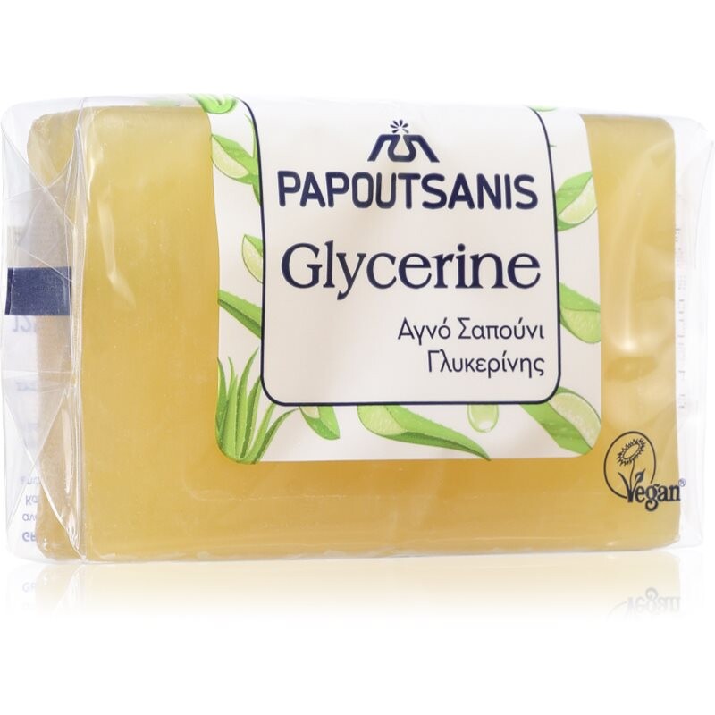 PAPOUTSANIS Glycerine Green tuhé mýdlo na tělo 125 g