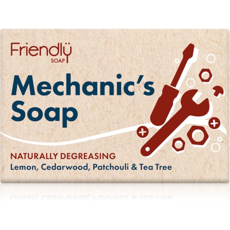 Friendly Soap Mechanic's Bar přírodní tuhé mýdlo na obličej a tělo 95 g