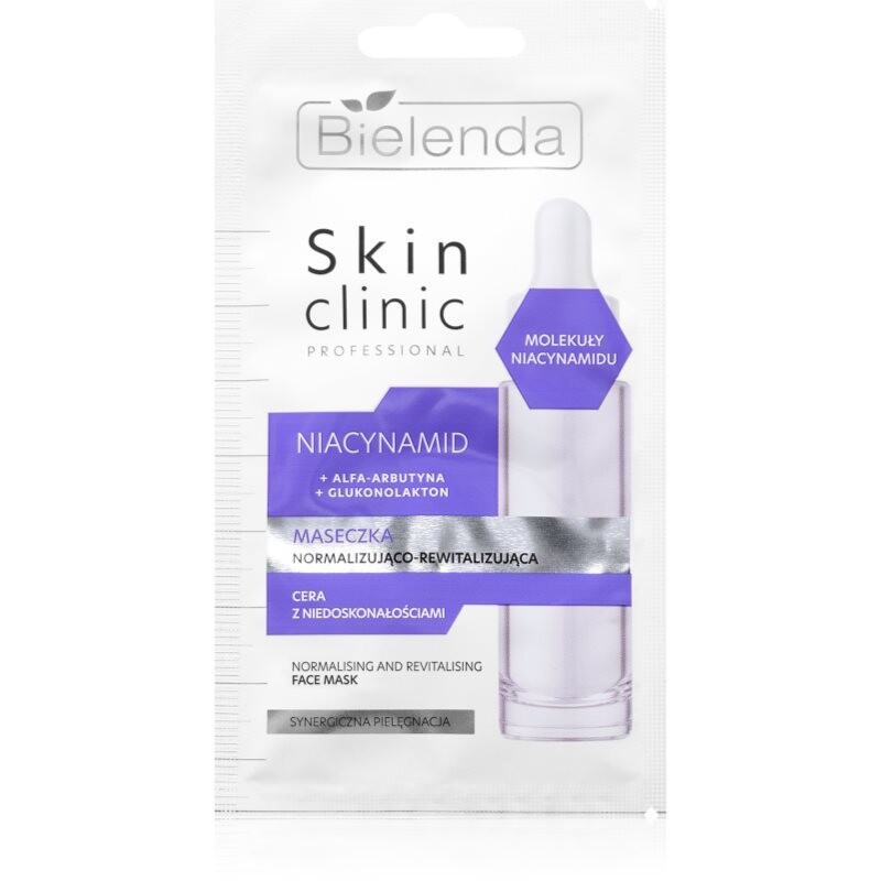 Bielenda Skin Clinic Professional Niacinamide noční revitalizační maska pro obnovu pleti pro problematickou pleť, akné 8 g