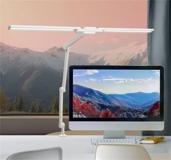 FK technics LEDLAMAX LED stolní pracovní lampa 24W, 3000 - 6500 K, Ra >92, stmívatelná, bílá, šroub