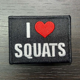Workout Nášivka I love squats - 65x50 mm WOR499
