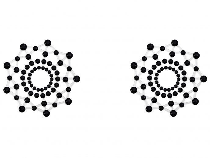 Lola Games Samolepicí ozdoby na prsa Burlesque Rowland Black - Lola Games