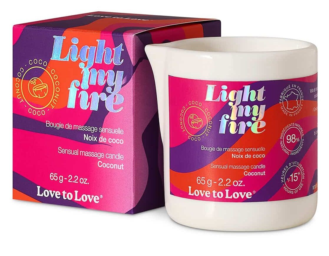 Love to Love Masážní svíčka Light My Fire Coconut - Love to Love (65 g)