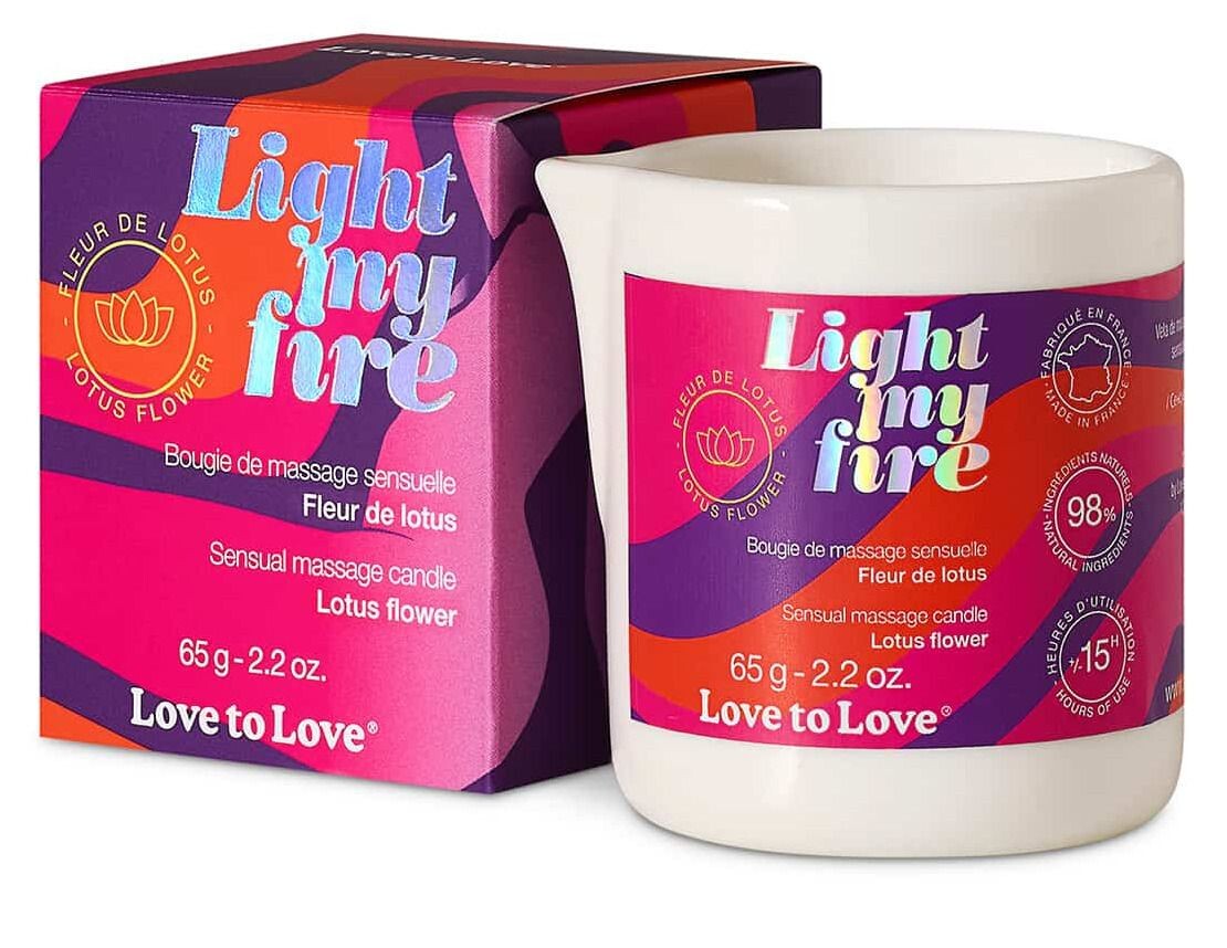 Love to Love Masážní svíčka Light My Fire Lotus Flower - Love to Love (65 g)