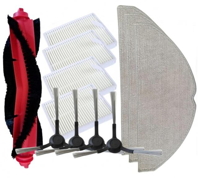 12ks Sada HEPA filtry, kartáče a mopy pro XIAOMI Robot Vacuum E10, E10C, E12, S20..