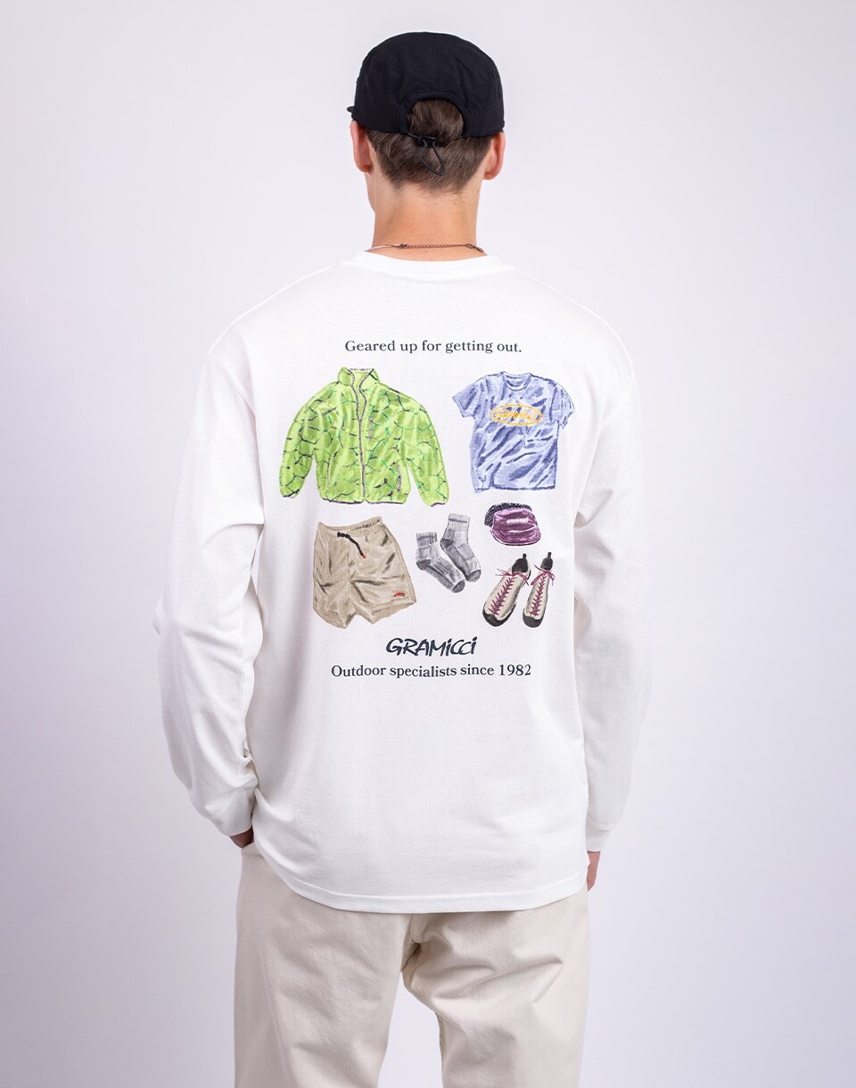 Gramicci Geared Up L/S Tee WHITE M