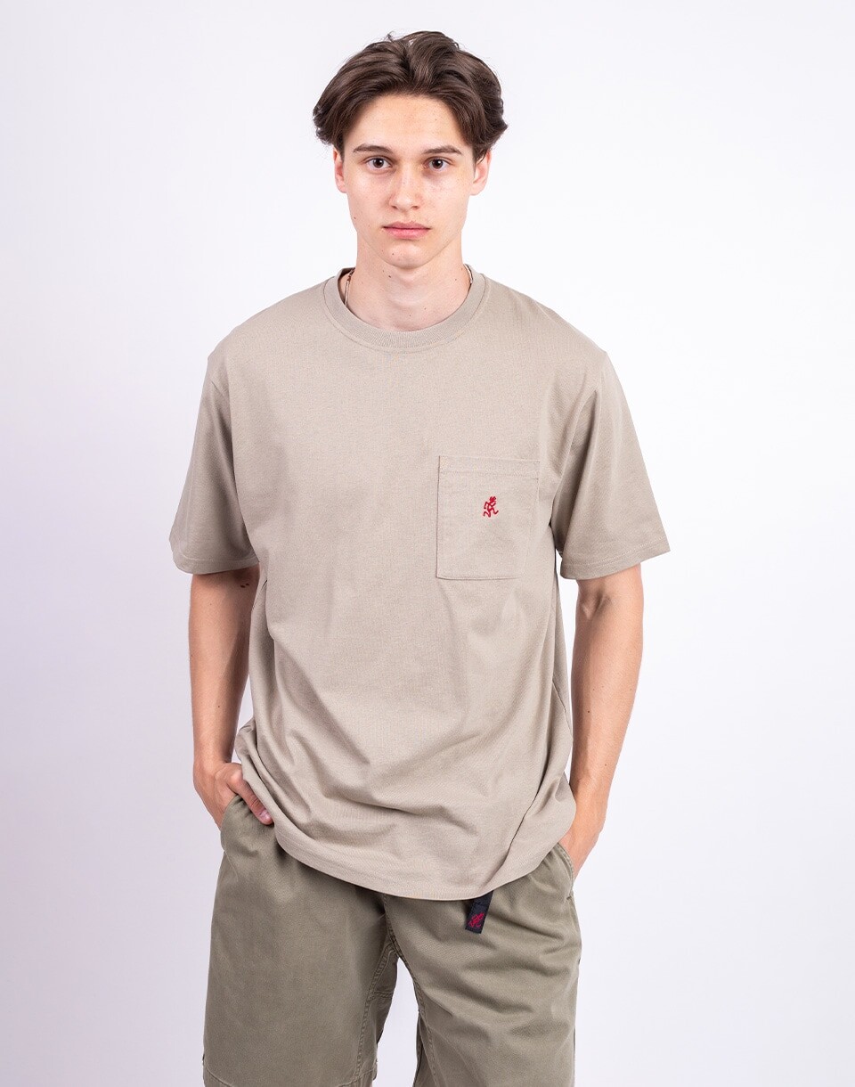 Gramicci One Point Tee KHAKI S
