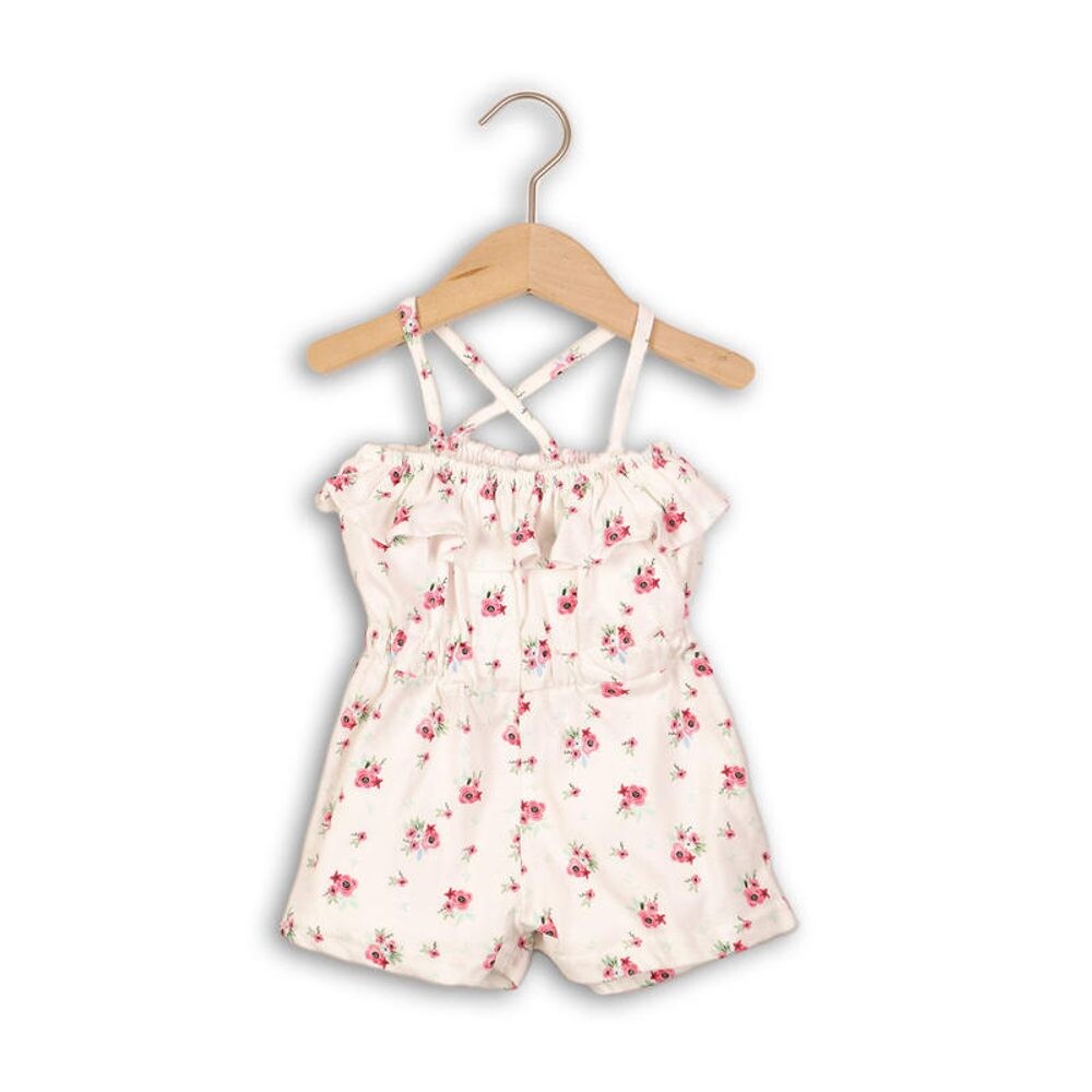 Overal dívčí letní, Minoti, DITSY 12, krémová - 98/104 | 3/4let