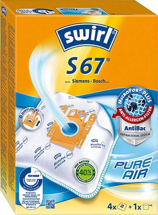 Swirl S67 PureAir sáčky do vysavače 4 ks
