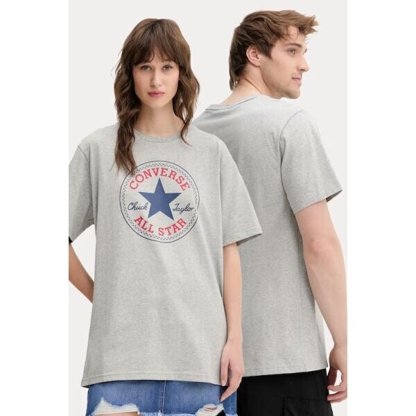 Converse STANDARD FIT  CHUCK PATCH CORE Unisex tričko, šedá, velikost