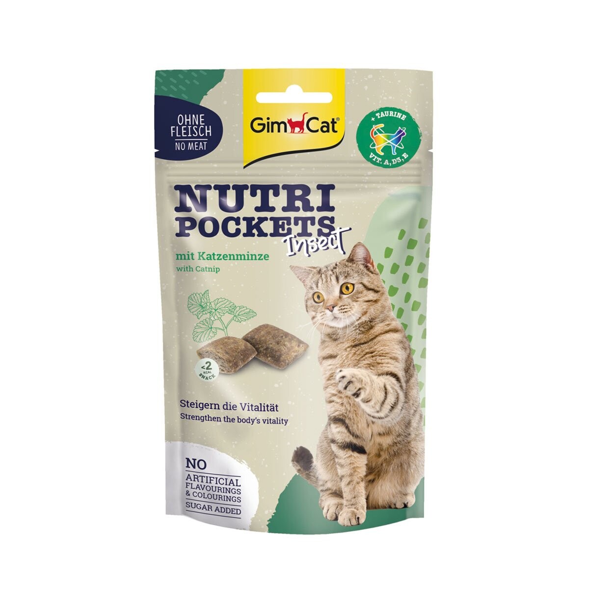 GimCat Nutri Pockets s hmyzem a šantou kočičí - výhodné balení: 3 x 60 g