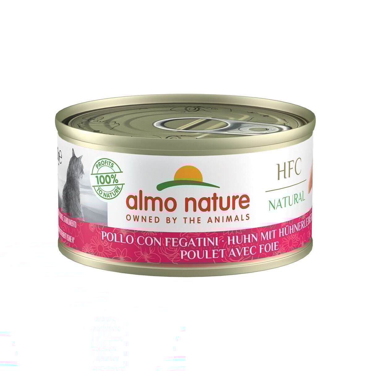 Almo Nature HFC Natural 6 x 70 g - 5 + 1 zdarma - Huhn mit Hühnerleber