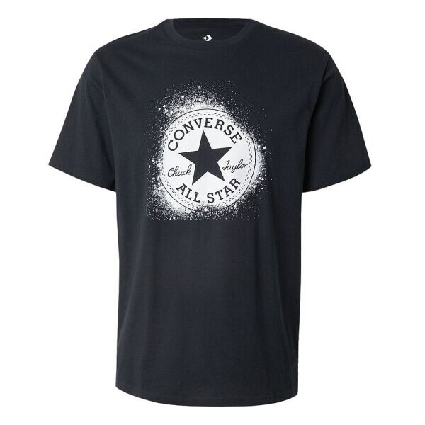 Converse CHUCK DISTORT SPRAY PAINT TEE Pánské tričko, černá, velikost