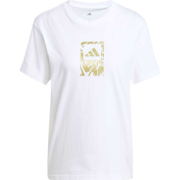 adidas TECH METALLIC TEE Dámské triko, bílá, velikost
