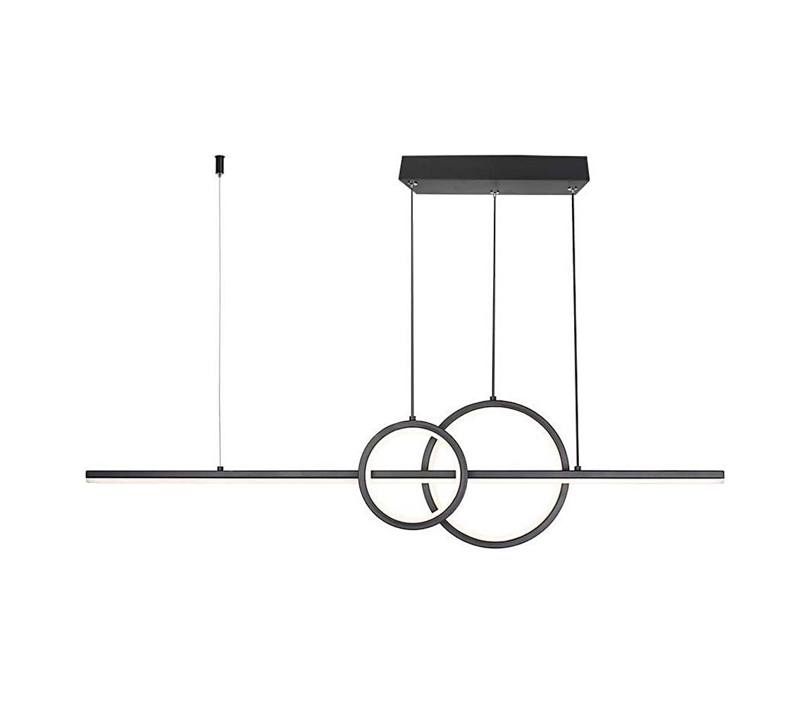 LED Lustr na lanku LED/15W/230V 4000K černá