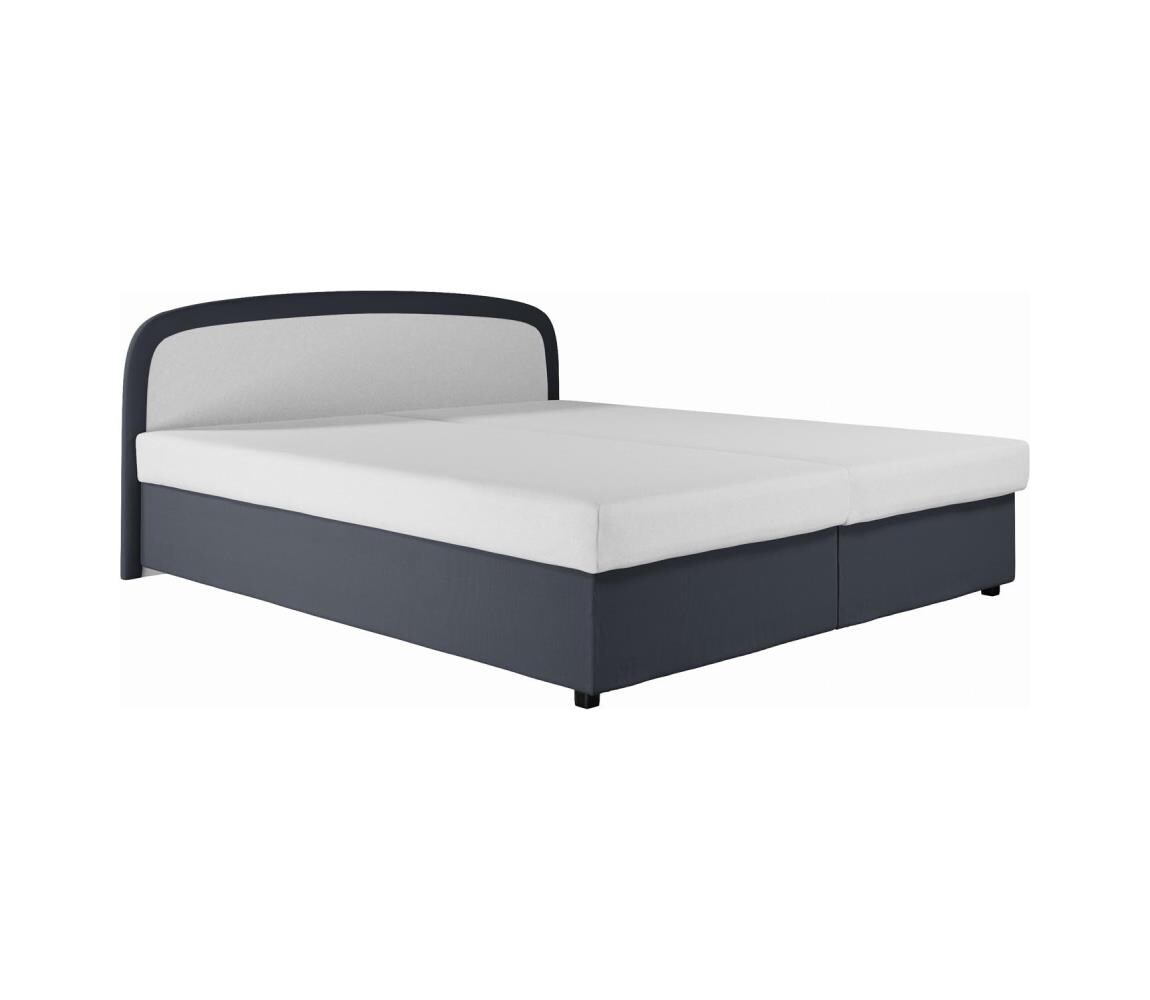 LAMIVEX Čalouněná postel s pružinovou matrací a úložným prostorem MALIA 160x200 šedá