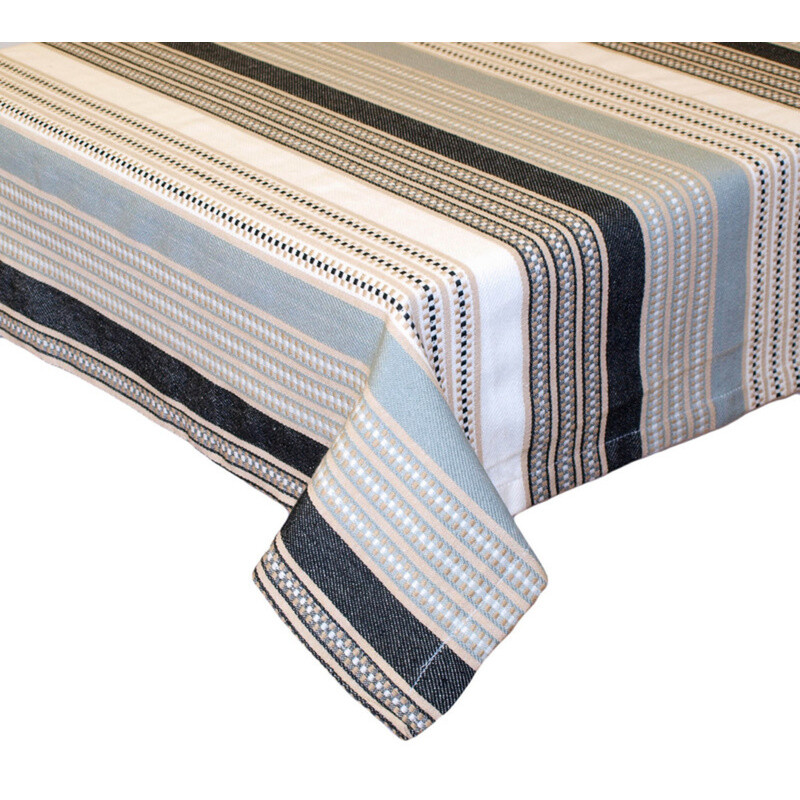 DÁREK -Ubrus bavlněný Stripe černý, obdélník 120 x 130 cm