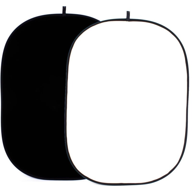 HELIOS skládací pozadí 150x200cm bílá/černá