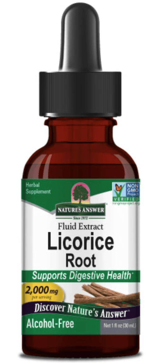 Nature's Answer Licorice Root, lékořice, extrakt, 2000 mg, 30 ml