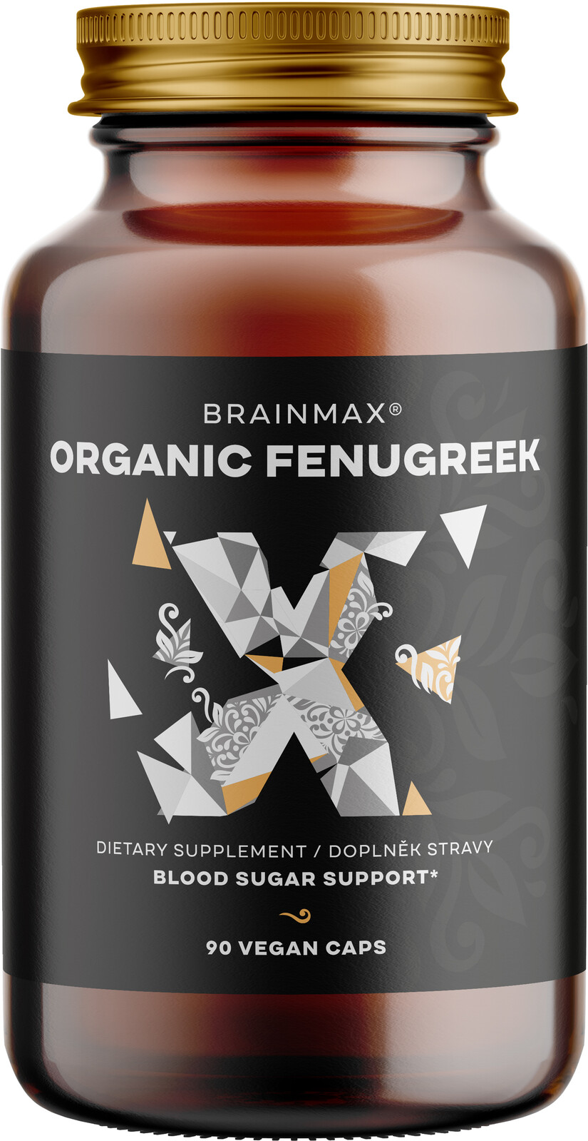 BrainMax Organic Fenugreek 700 mg, BIO Pískavice řecké seno, 90 rostlinných kapslí