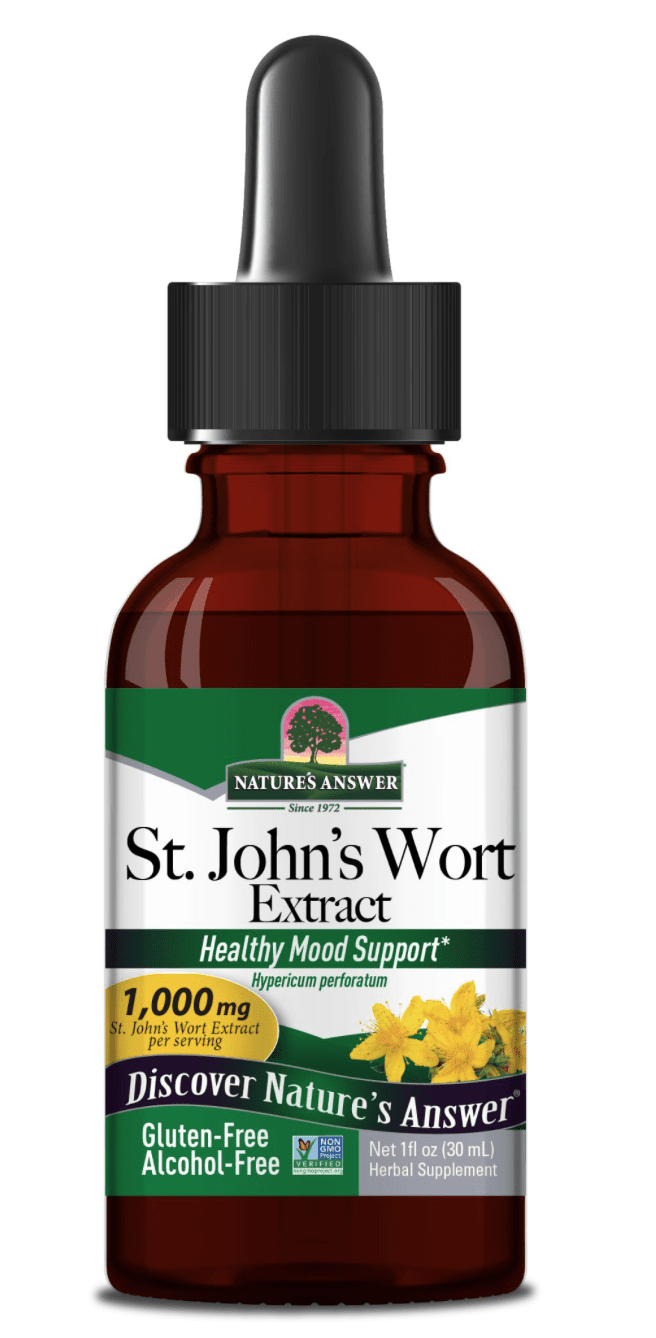 Nature's Answer St. John's Wort, třezalka tečkovaná, extrakt, 1000 mg, 30 ml
