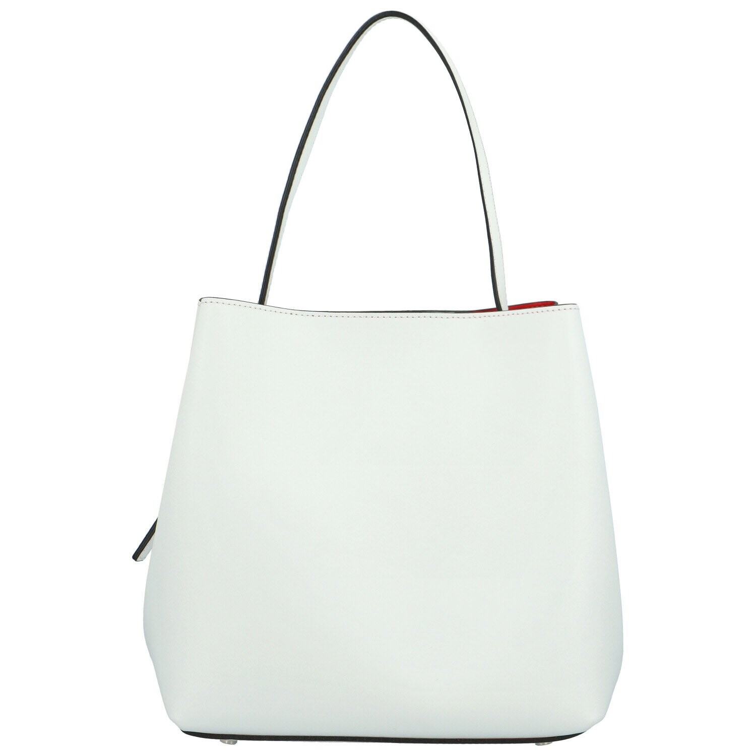 Dámská kožená kabelka na rameno bílá - Delami Vera Pelle Palmira new bílá