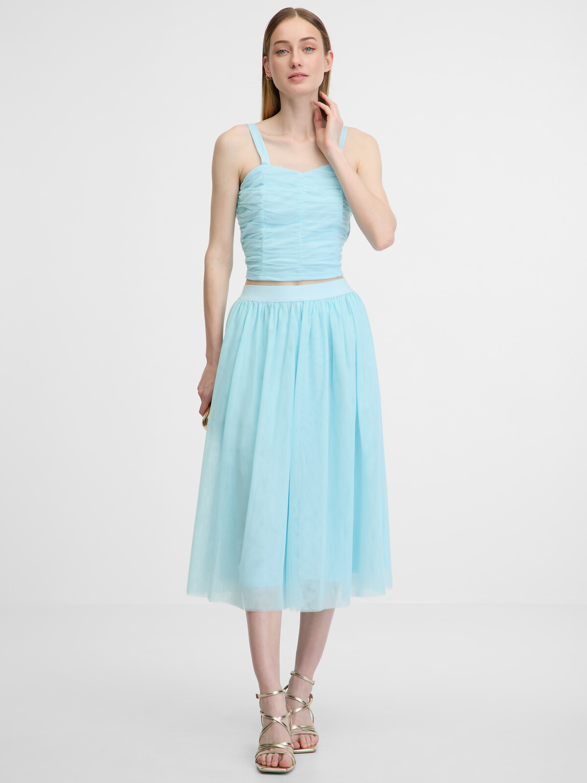 Světle modrá dámská sukně ORSAY - Dámské