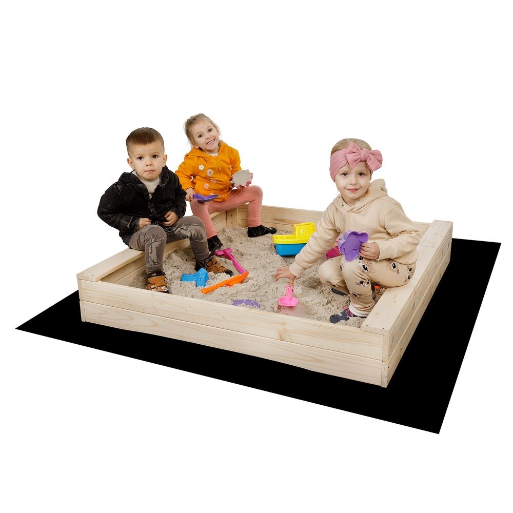 SandTropic Dřevěné pískoviště Slim, surové - 120 cm