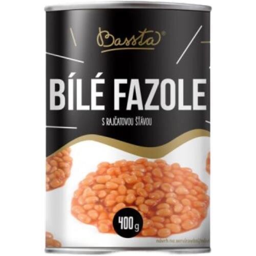 BASSTA Fazole bílé s rajčatovou šťávou 400 g
