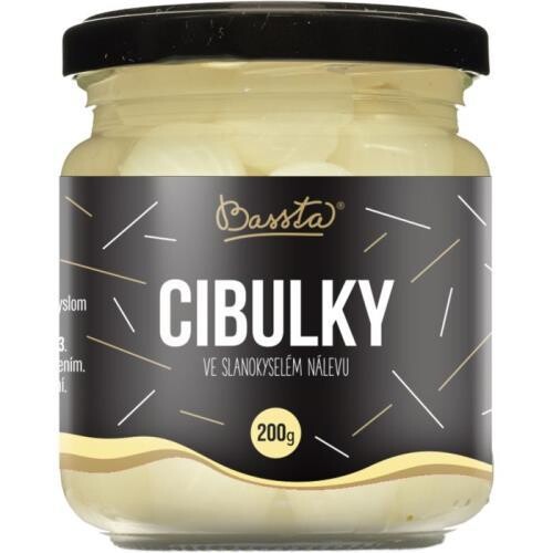BASSTA Cibulky ve slanokyselém nálevu 200 g