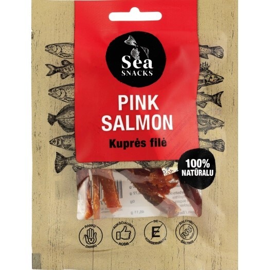 SEA SNACKS Rybí jerky - Filety z růžového lososa 30 g