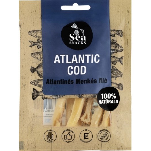 SEA SNACKS Rybí jerky - Filety z tresky obecné 30 g
