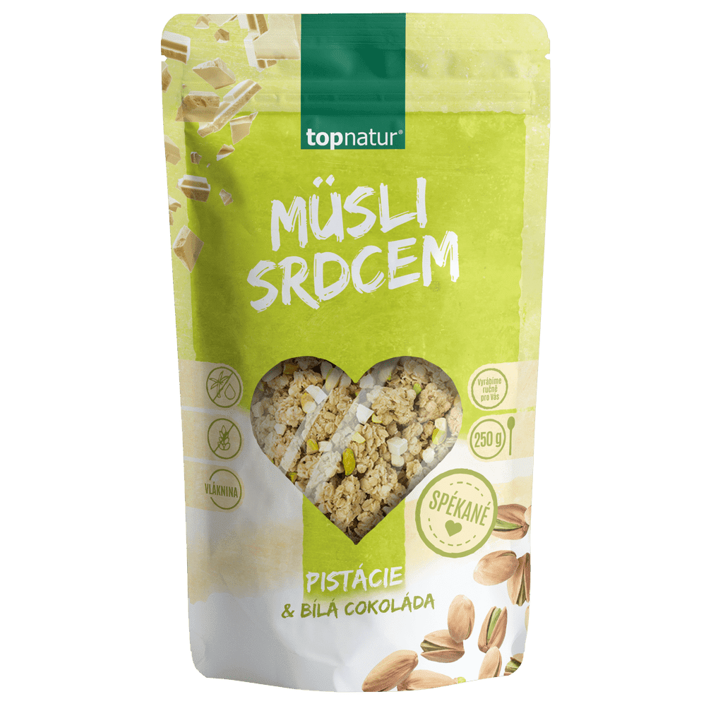 TOPNATUR Müsli srdcem Pistácie & bílá čokoláda 250 g