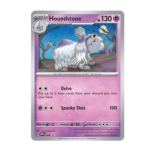 Pokémon karta Houndstone HP130 z Obsidian Flames 3-Pack Blisteru