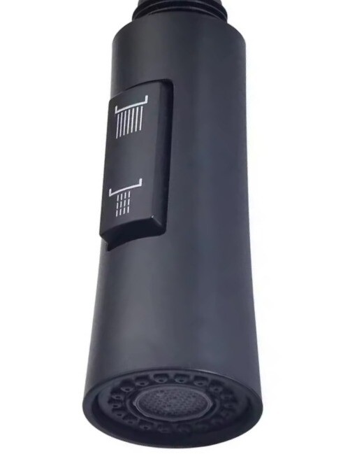 Eco produkty Jessy náhradní dřezová výsuvná sprcha ke kuchyňské baterii s přepínáním proudu, černá