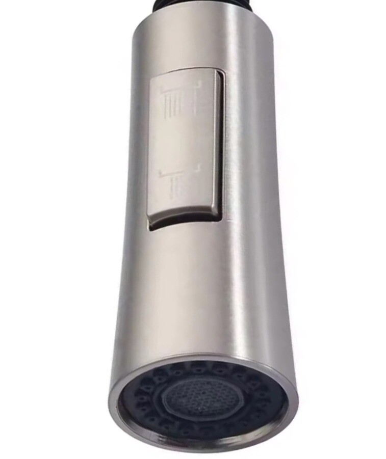 Eco produkty Jessy náhradní dřezová výsuvná sprcha ke kuchyňské baterii s přepínáním proudu, kartáčovaná nerez