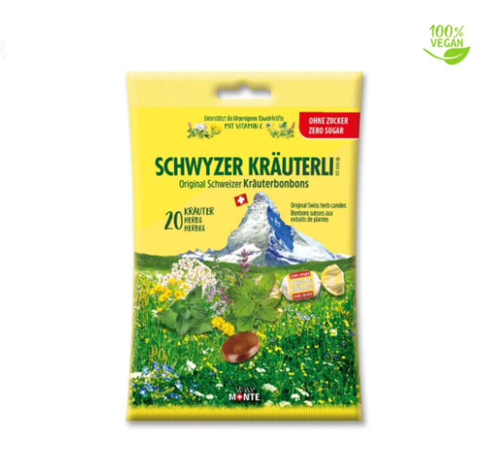 Švýcarské Bylinné bonbony - Bylinky bez cukru