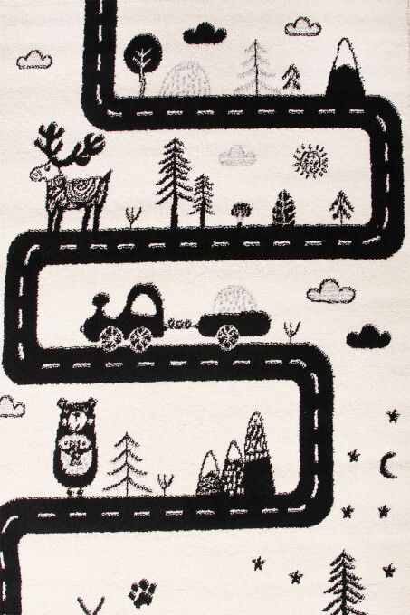 Dětský koberec Kiddy H046A světle šedý