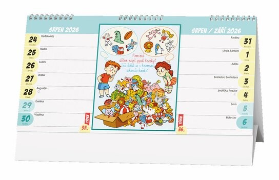 Kreativní kalendář pro děti 2026 - stolní kalendář