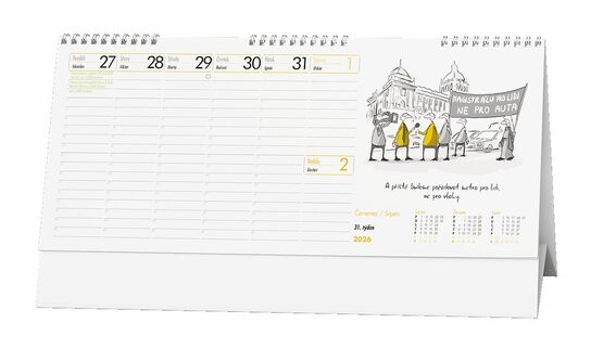 Pracovní daňový kalendář 2026 - stolní kalendář