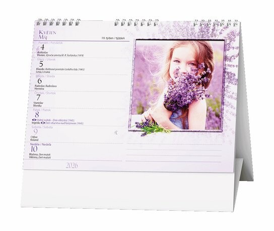 Levandule 2026 - stolní kalendář