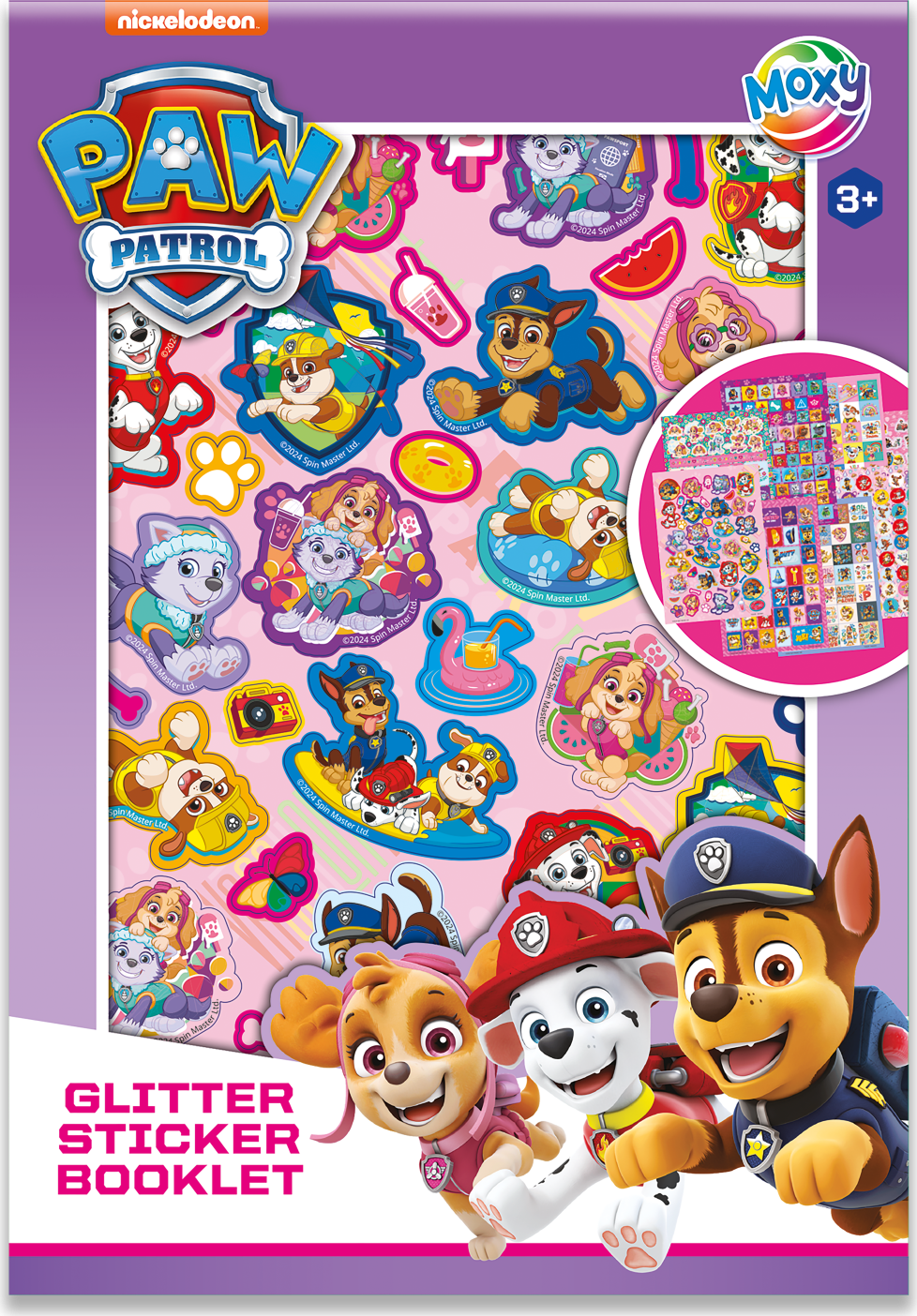 Třpytivé samolepky Tlapková patrola A5 8 archů