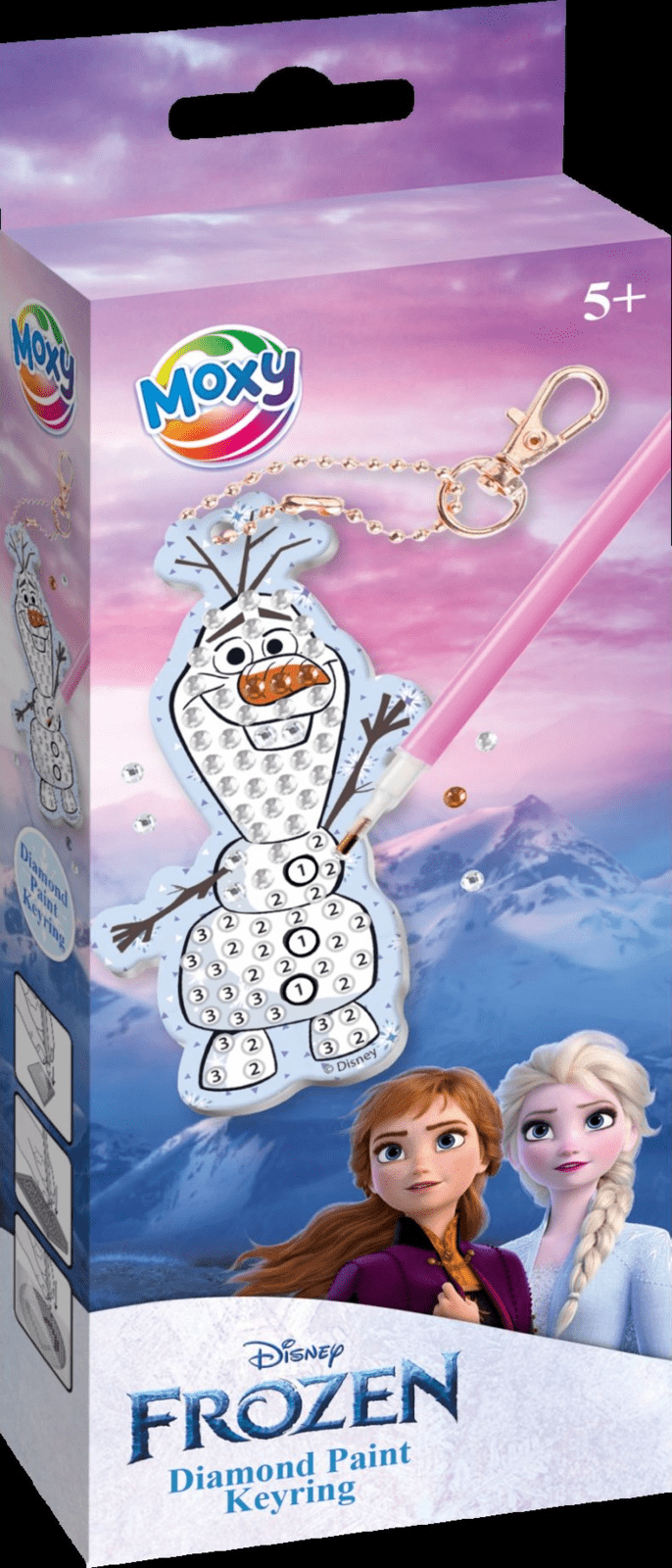 Diamantové malování Ledové králoství - výroba klíčenky