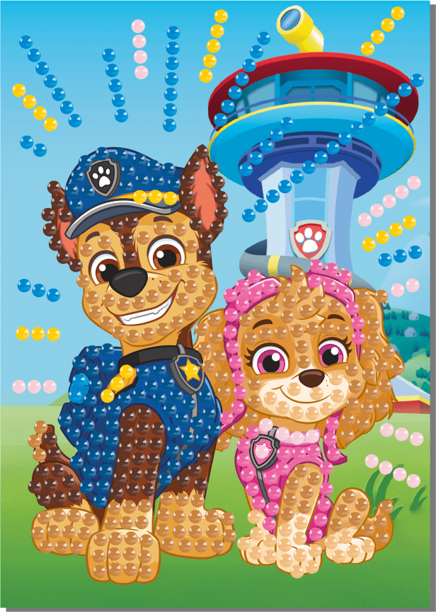 Diamantové malování přání s obálkou Tlapková patrola