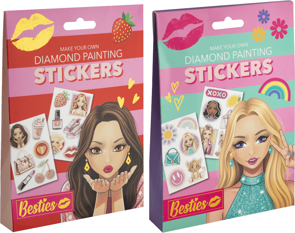 Diamantové malování Besties - samolepky 2 druhy