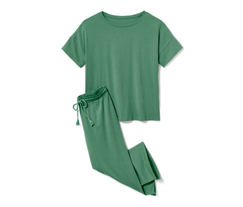 Tchibo - 3/4 pyžamová souprava - pro ženy - vel. S 36/38 - barva: zelená
