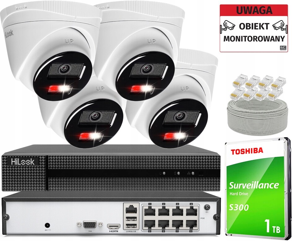 Sada Monitorování Ip 6x Kamera IPCAM-T4-30DL 4Mpx Ir/led Náhled