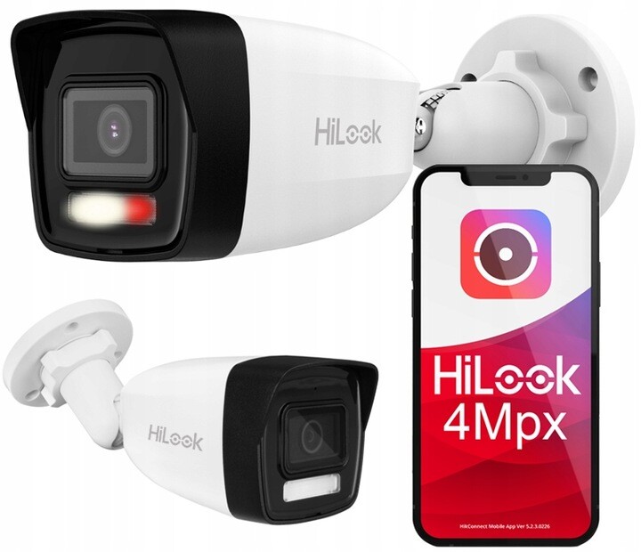 Ip kamera 4MPx PoE Venkovní hybridní světlo mikrofon HiLook od společnosti Hikvision